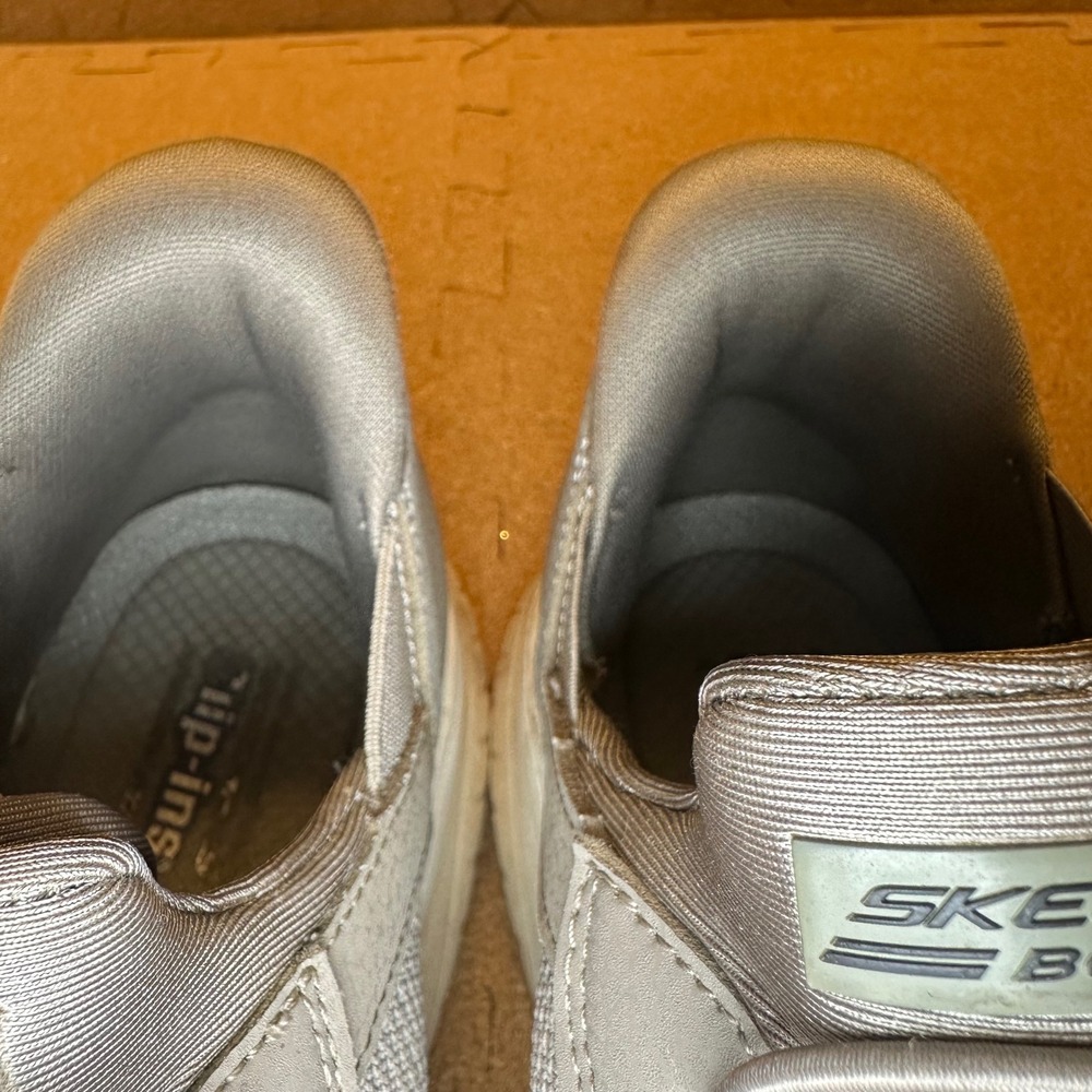 Skechers Bobs Sport Squad‎ Chaos Slip-Ins Taupe Grey Sneakers 117500 Womens 10 - Picture 10 of 11